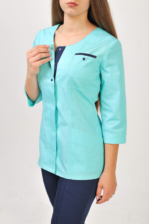 Flamingo+ Br. skinny suit. COTTON. Menthol / dark blue (544696) фото 6