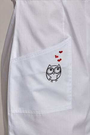 Rose dressing gown. COTTON. White, embroidery (owl) (544763) фото 4