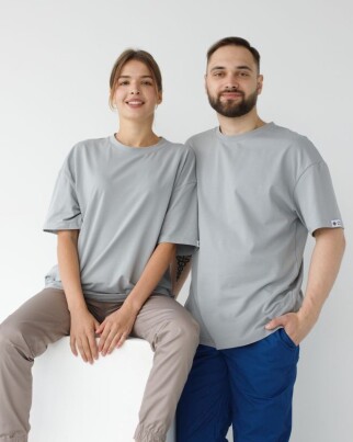 Medical T-shirt unisex light gray 453-419-922 (6613566) фото 1