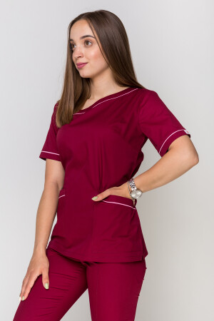 Костюм Монік, жіночий медичний, завужені штани. Марсал (5410152) фото 12