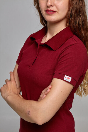 POLO classic dress, short sleeve. Bordeaux (544611) фото 4