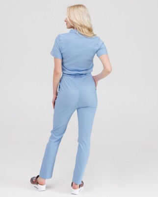 Medical overalls women's Dallas blue with white stitching 127-333-669 (6613211) фото 2