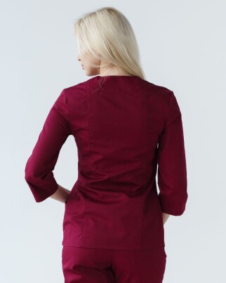 Medical shirt women's Lotus marsala 186-326-679 (6613543) фото 2