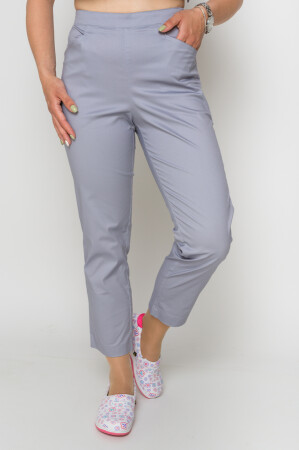Костюм медицинский Ева-стрейч+ Брюки 7/8 Стрейчевый COTTON. Дым (5410080) фото 16
