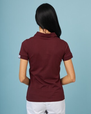 Medical polo for women cherry 147-416-677 (6613409) фото 2