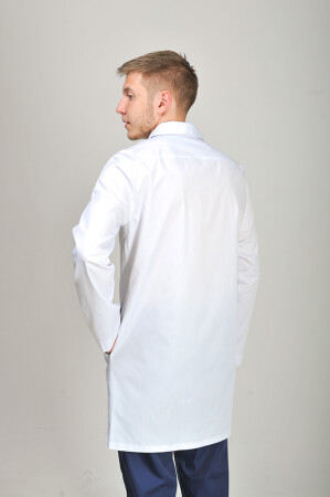 Medical gown for men Classic white / asphalt (544828) фото 2