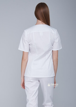 Women's medical blouse "MARIA" white (3399154) фото 2