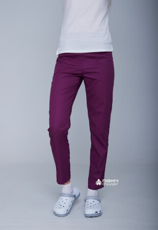 Women's medical trousers "Francesca" purple (3399102) фото 4