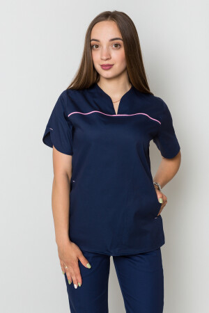 Костюм медицинский Батерфляй с джоггерами. COTTON. Темно-синий (5410065) фото 10