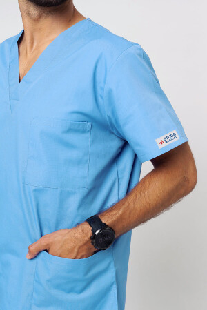 Сорочка медична чоловіча блакитна (8800106) фото 4