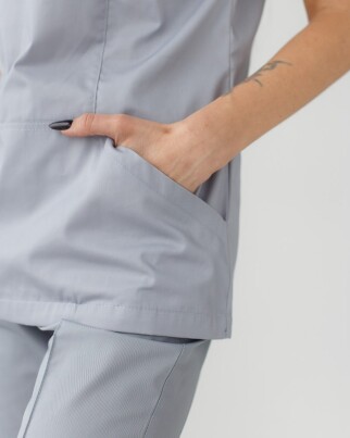 Medical shirt women's Topaz gray 164-328-705 / 386-328-705 (6613496) фото 4