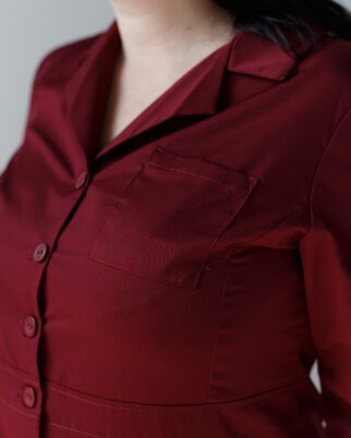 Women's medical gown Sophie Marsala +SIZE 306-326-677 (6625322) фото 7