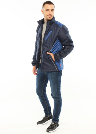 Demi-season jacket - blue and electric blue (180028) фото 4