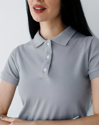 Medical polo for women light gray 147-419-677 (6637750) фото 3