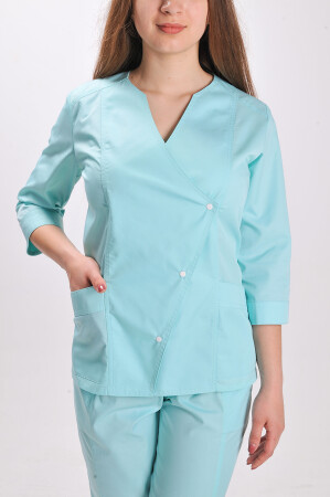 Костюм медицинский Стрелка+Бр. зауженные. COTTON. Ментол (544701) фото 2