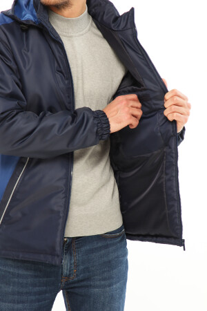 Demi-season jacket - blue and electric blue (180028) фото 6