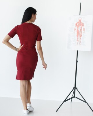 Medical dress for women Scarlett marsala 304-326-704 (6613954) фото 2