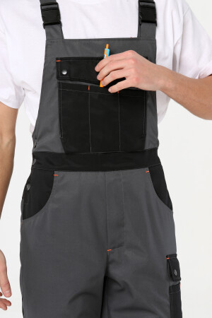 Suit worker "DIESEL" dark gray - semi-overalls and jacket (1282) фото 7