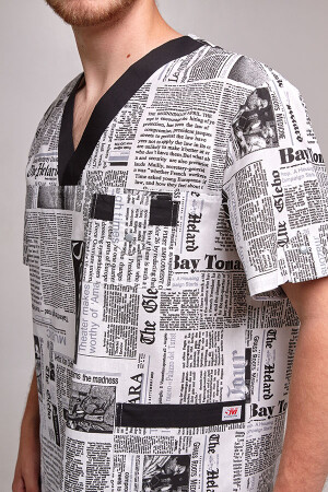 Jacket K-33 Unisex, surgical universal. Newspaper (545026) фото 5