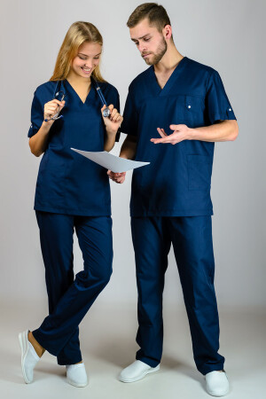 Suit K-33. COTTON. Unisex. Dark blue (544758) фото 3