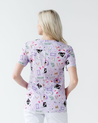 Medical shirt women's Topaz print Laboratory 126-324-775 (6613538) фото 2