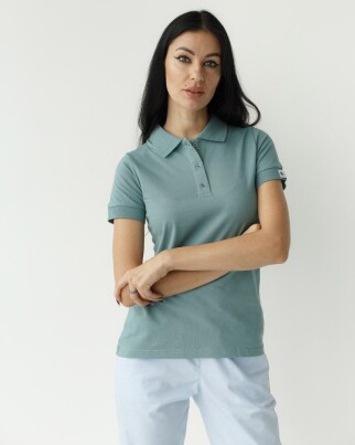 Medical polo for women blue-grey 147-428-677 (6613398) фото 5