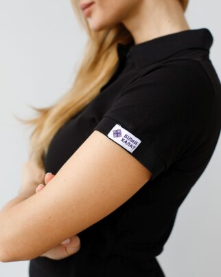 Medical polo for women black 147-321-677 (6613391) фото 5