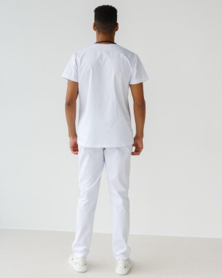 Medical suit for men Milan white 134-324-708 (6613670) фото 2