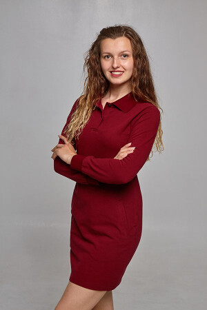 POLO classic dress, long sleeve. Marsala (Lacoste) (544604) фото 3