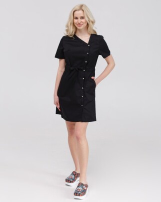 Medical tunic for women Naomi black 151-321-679 (6613952) фото 1