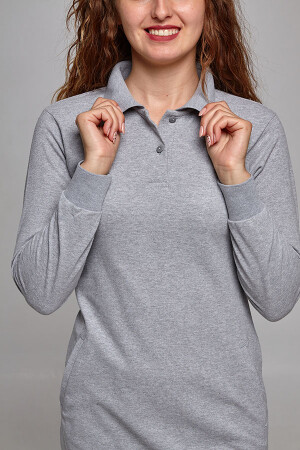 POLO classic dress, long sleeve. Light grey (544605) фото 3