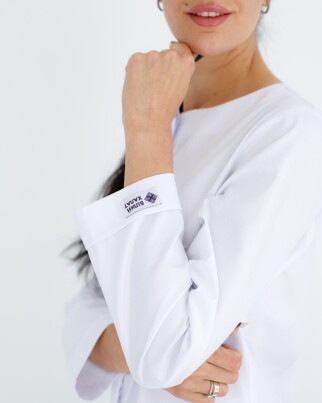 Medical gown women's Jacqueline white 391-324-710 (6613600) фото 8