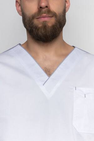 Medical jacket for men Manhattan. White (5437045) фото 6