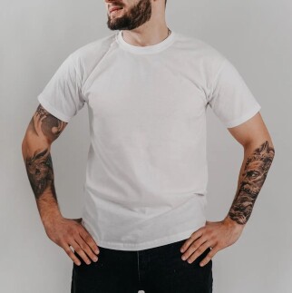 T-shirt working "Fruit of the loom" white 165 g / m2 (220038) фото 3