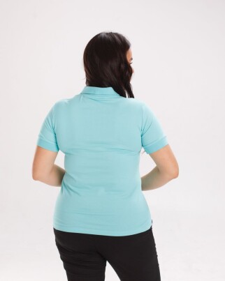 Women's menthol medical polo with embroidered cardiogram 147-332-894 (6613417) фото 2