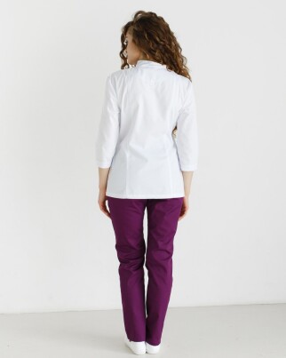 Medical suit for women Sakura white-purple 124-346-678 / 317-346-679 (6613238) фото 2