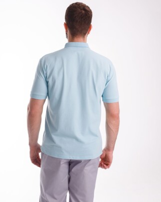 Medical polo for men sky blue 148-438-677 (6613765) фото 2