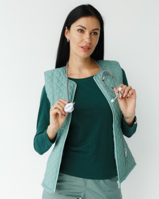 Medical insulated vest women's Geneva olive 366-327-844 (6613197) фото 6