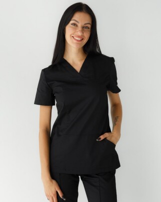Medical shirt women's Topaz black 164-321-705 / 386-321-705 (6613498) фото 1