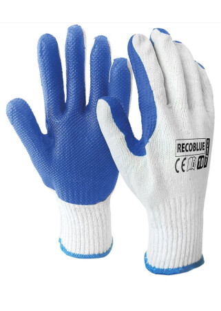 Перчатки прорезиненные с латексным обливом Reis RECOBLUE (051с) фото 1