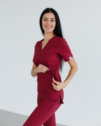 Medical suit women's Rio marsala 135-326-707 / 346-326-704 (6613236) фото 9