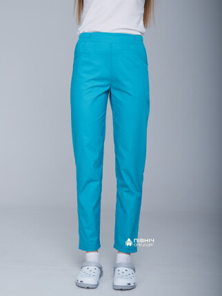Women's medical trousers "Francesca" turquoise (3399108) фото 1