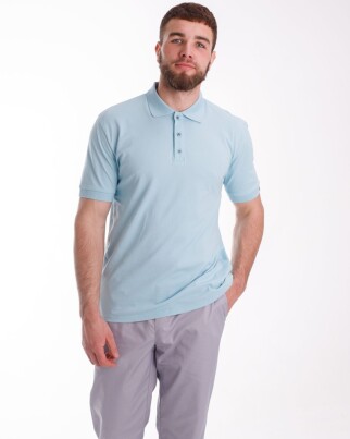 Medical polo for men sky blue 148-438-677 (6613765) фото 1