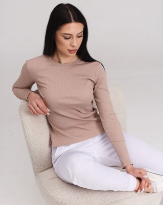 Medical longsleeve in women's mocha welt 392-421-901 (6613459) фото 1