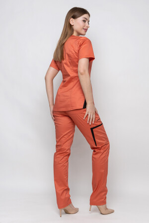 Medical suit Emily-stretch, female. Terracotta (5436925) фото 4