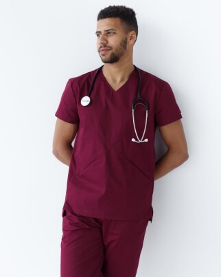 Medical suit for men Milan marsala 134-326-708 (6613708) фото 9
