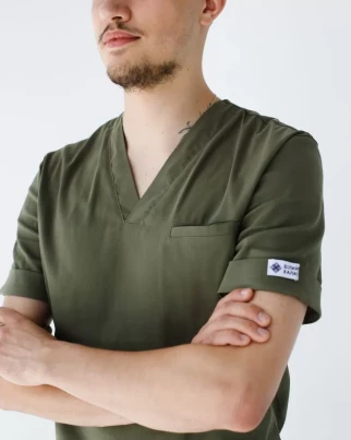 Медицинский костюм мужской Марсель хаки 353-368-708 (6637773) фото 4