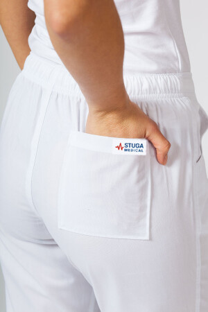 Women’s straight white medical pants (7700102) фото 5