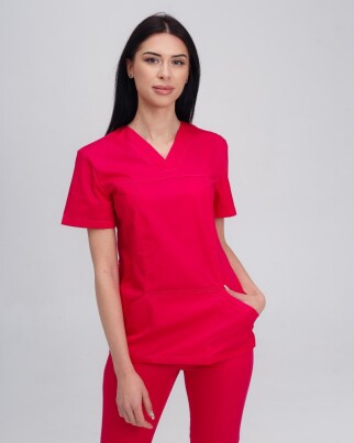 Medical shirt women's Topaz crimson 164-331-705 (6613528) фото 1