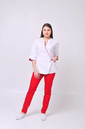 Venice+ Br. skinny suit. COTTON. White / red (544626) фото 2